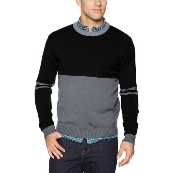 Mountain Khakis POW XVIII Knit Merino Wool Crew Sweater Mens Small Black - Picture 1 of 5